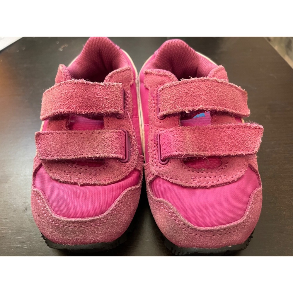 Retro Puma Girls Pink Athletic Shoes Sneakers hook Loop Toddler /Walker Size 5 - Picture 2 of 7